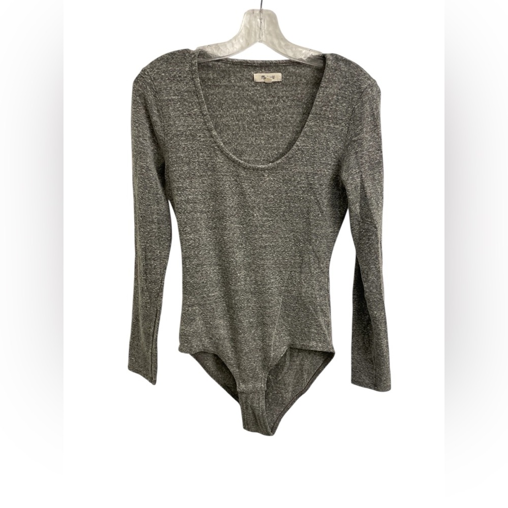 Madewell Gray Long Sleeve Women's Bodysuit. Size Medium.